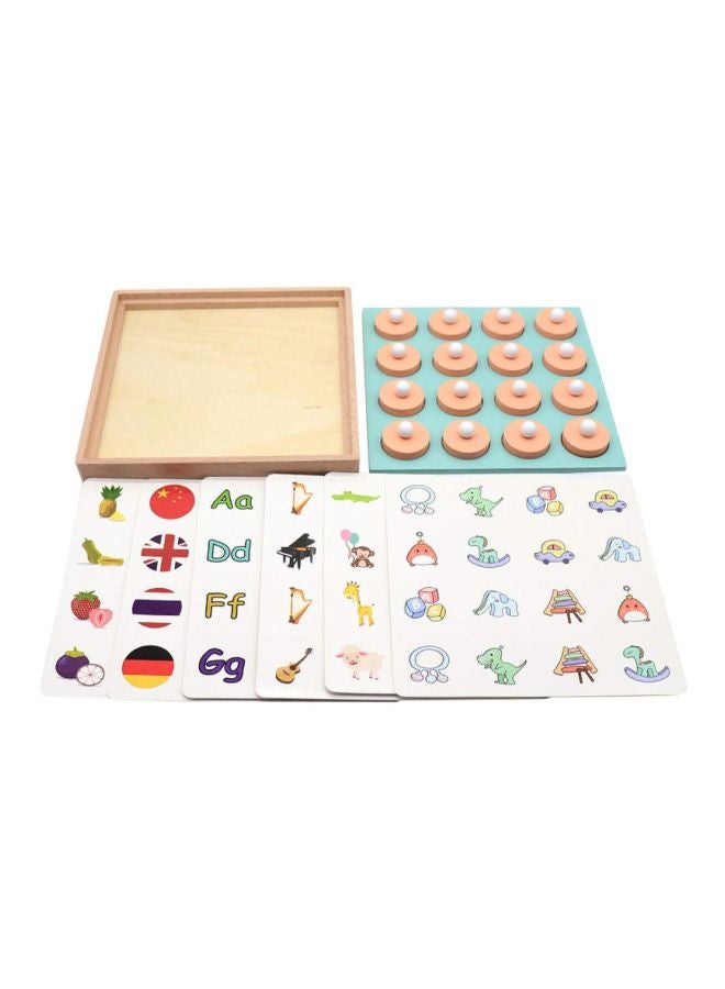 Wooden Memory Match Puzzle Game 20.5x8x20.5cm - Image 1